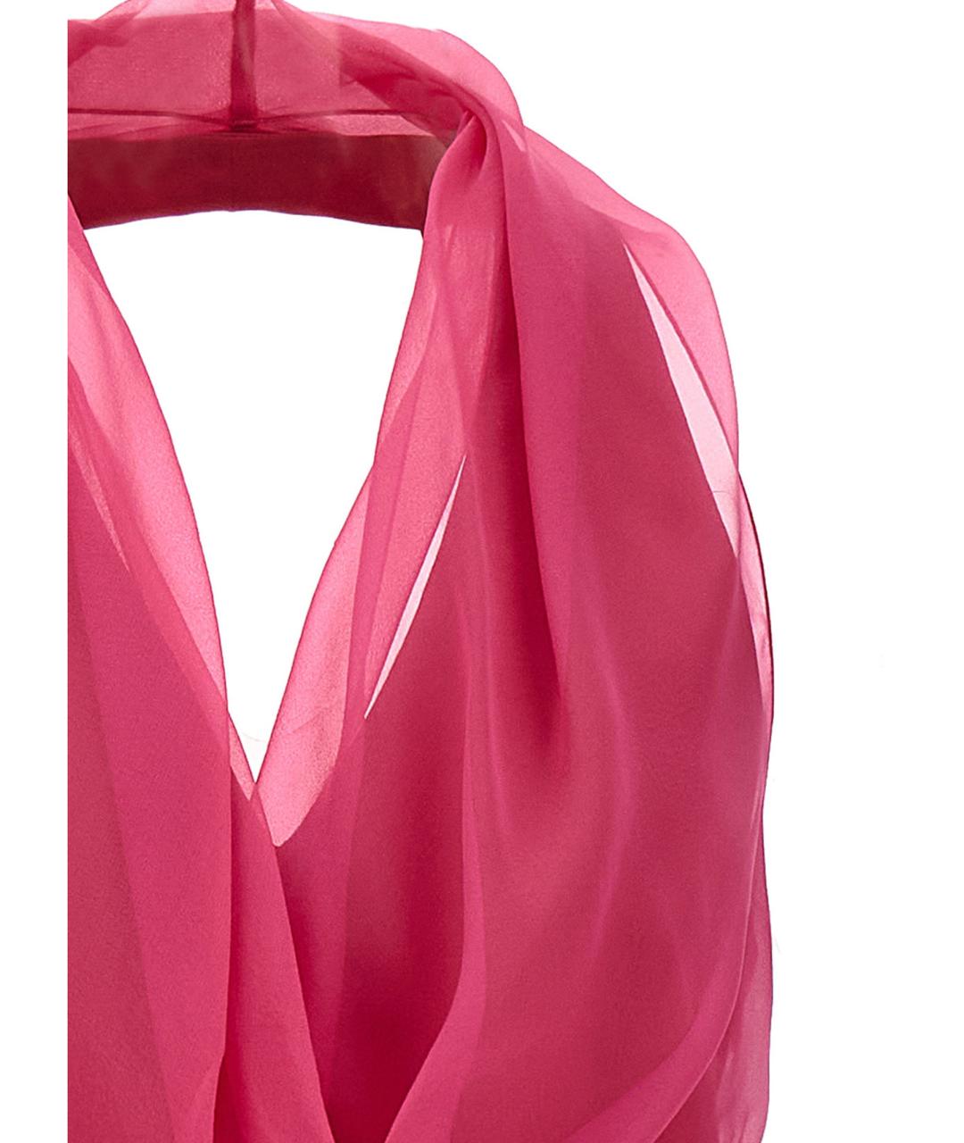 ALBERTA FERRETTI Фуксия шелковая блузы, фото 3