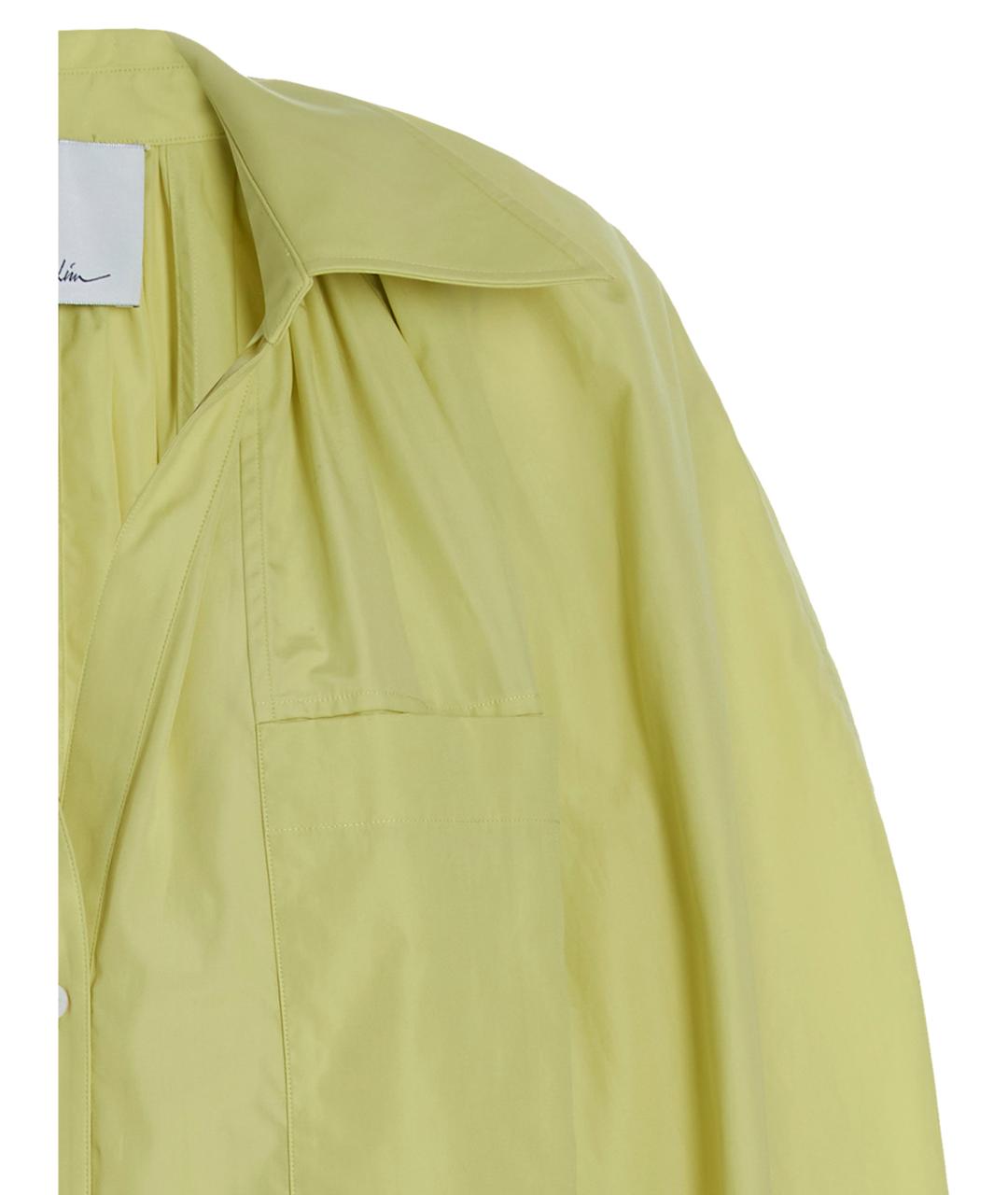 3.1 PHILLIP LIM Зеленые хлопковое повседневное платье, фото 3