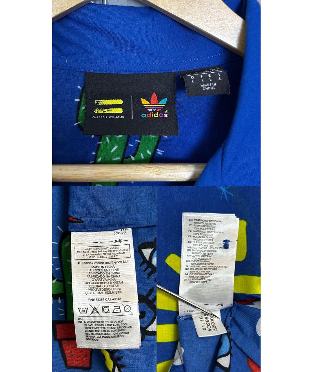 ADIDAS Синяя кэжуал рубашка, фото 7