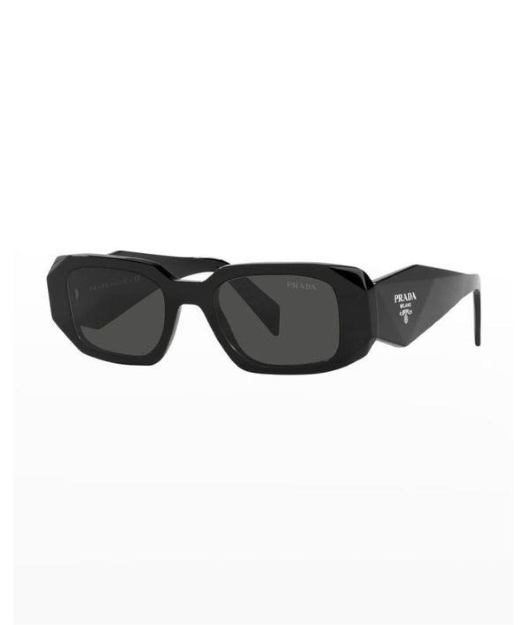 PRADA Черные пластиковые солнцезащитные очки, фото 1