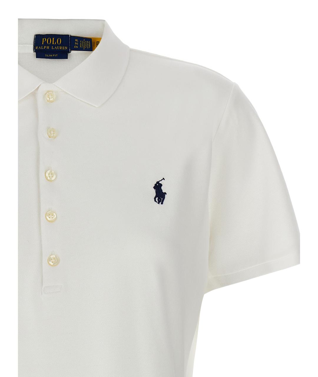 POLO RALPH LAUREN Белая хлопковая футболка, фото 3