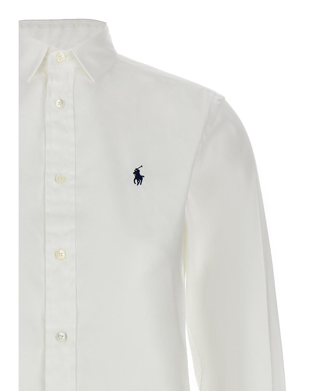 POLO RALPH LAUREN Белая хлопковая рубашка, фото 3