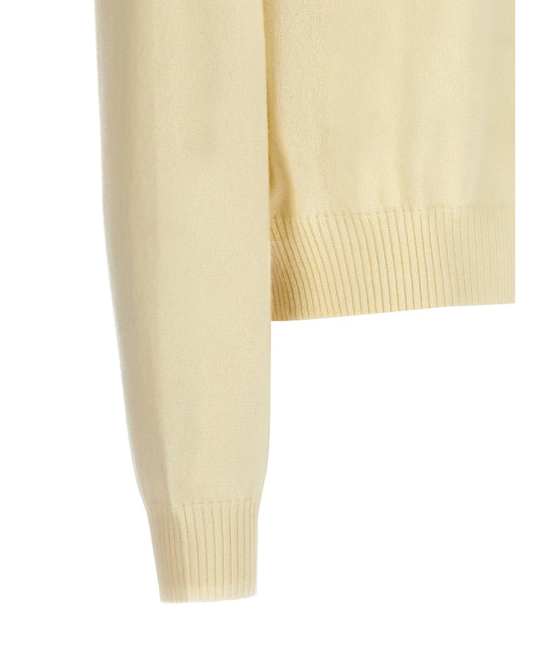 SPORTMAX Желтый шерстяной джемпер / свитер, фото 4