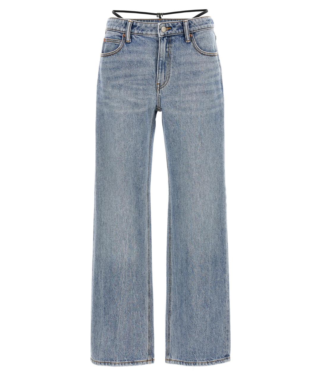 ALEXANDER WANG Голубые хлопковые прямые джинсы, фото 1