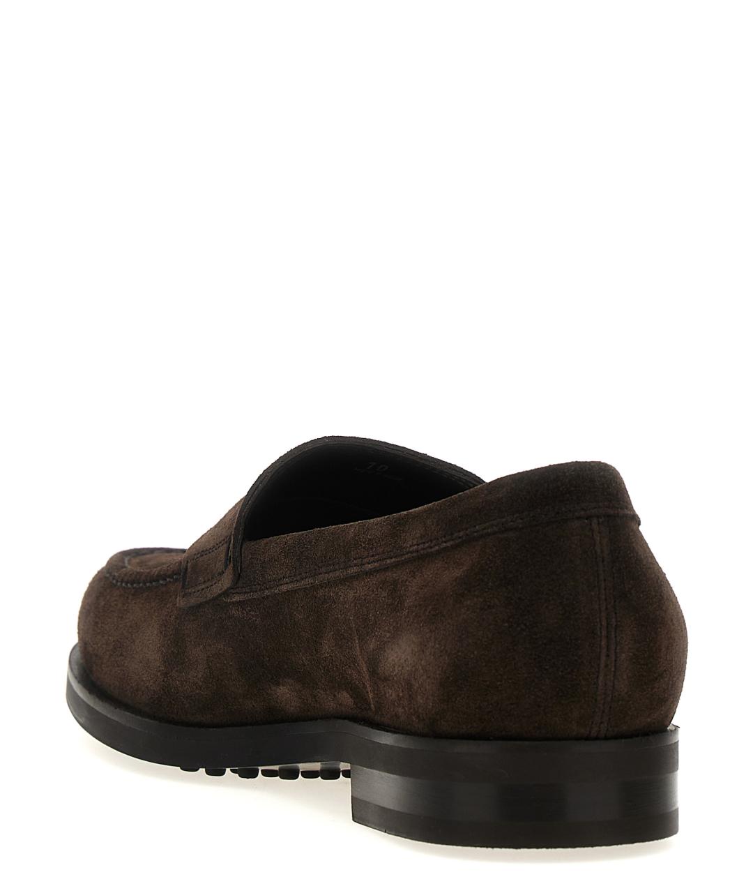 TOD'S Коричневые замшевые лоферы, фото 3
