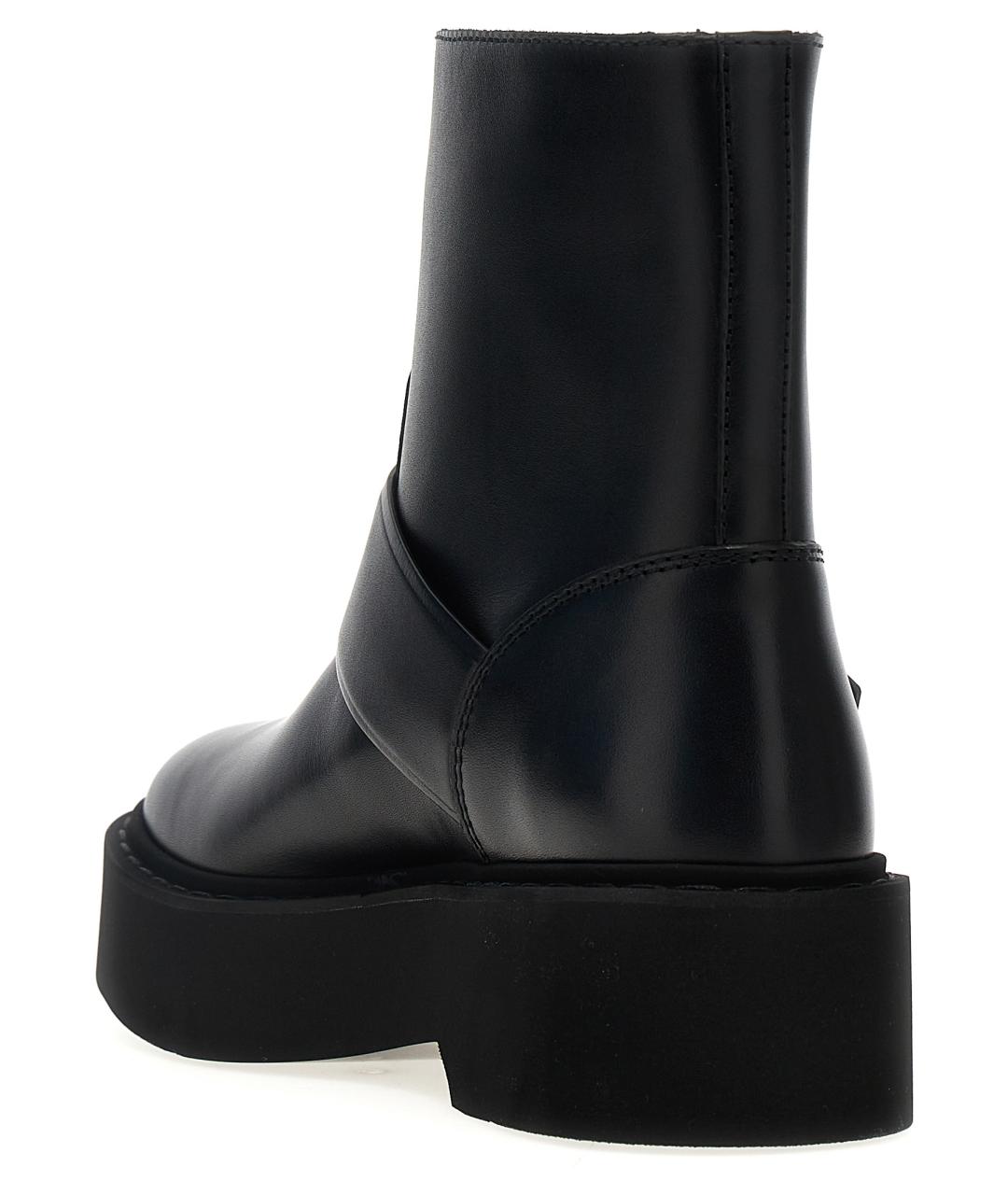 ROGER VIVIER Черные кожаные ботинки, фото 3
