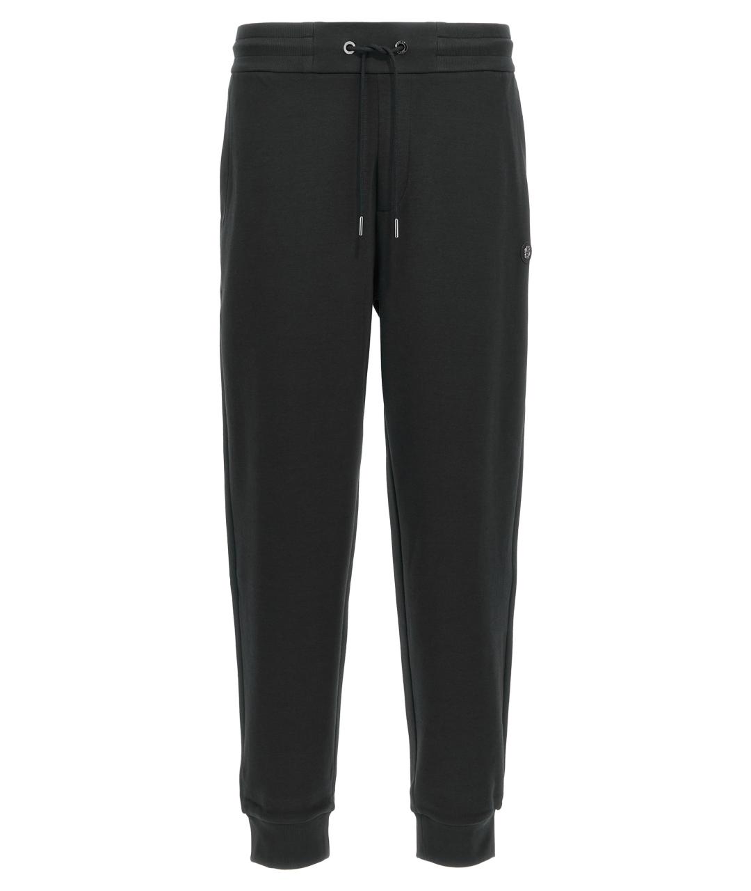 HUGO BOSS Антрацитовые хлопковые повседневные брюки, фото 1