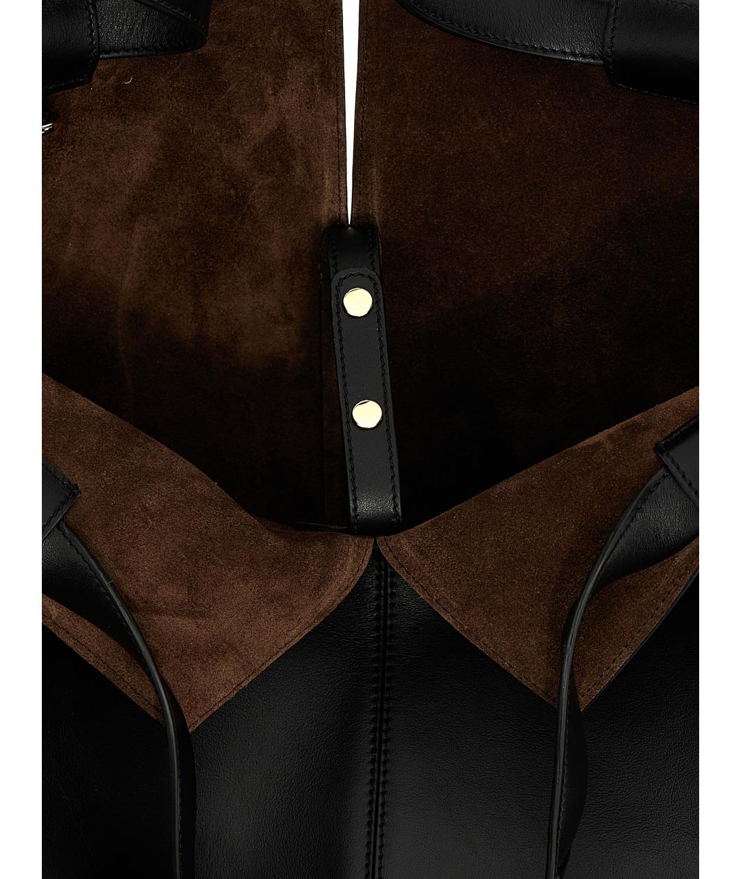 TOD'S Черная кожаная сумка тоут, фото 4