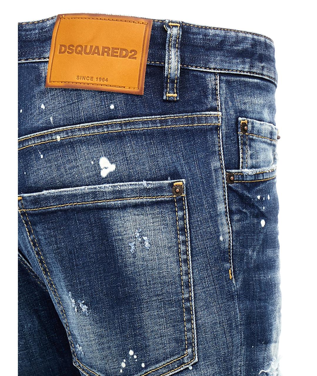 DSQUARED2 Синие хлопковые джинсы скинни, фото 4