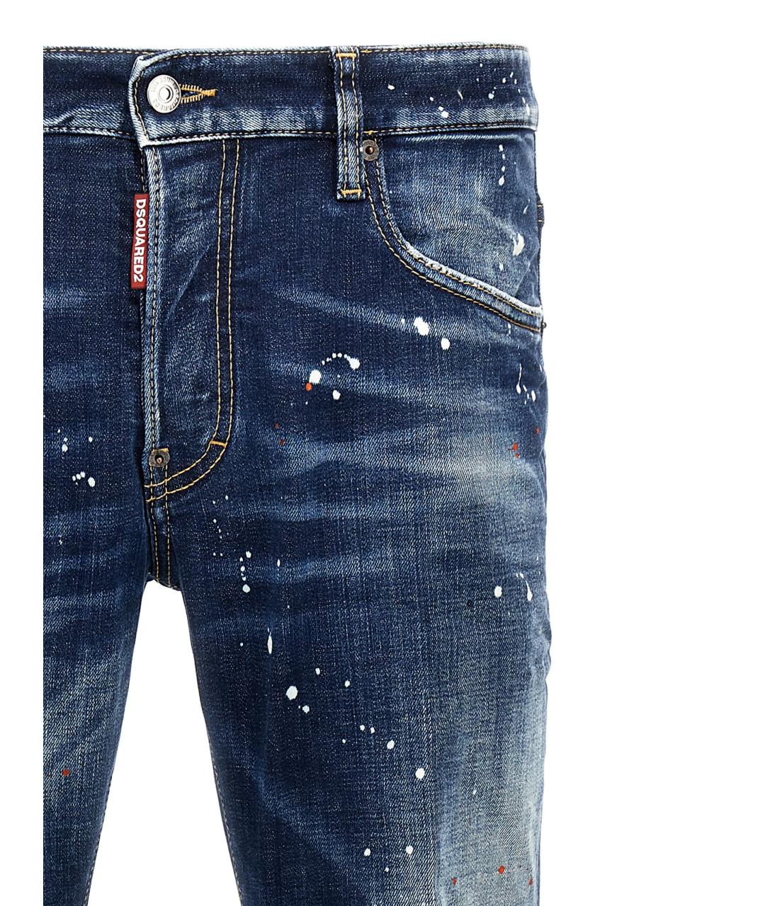DSQUARED2 Синие хлопковые джинсы скинни, фото 3
