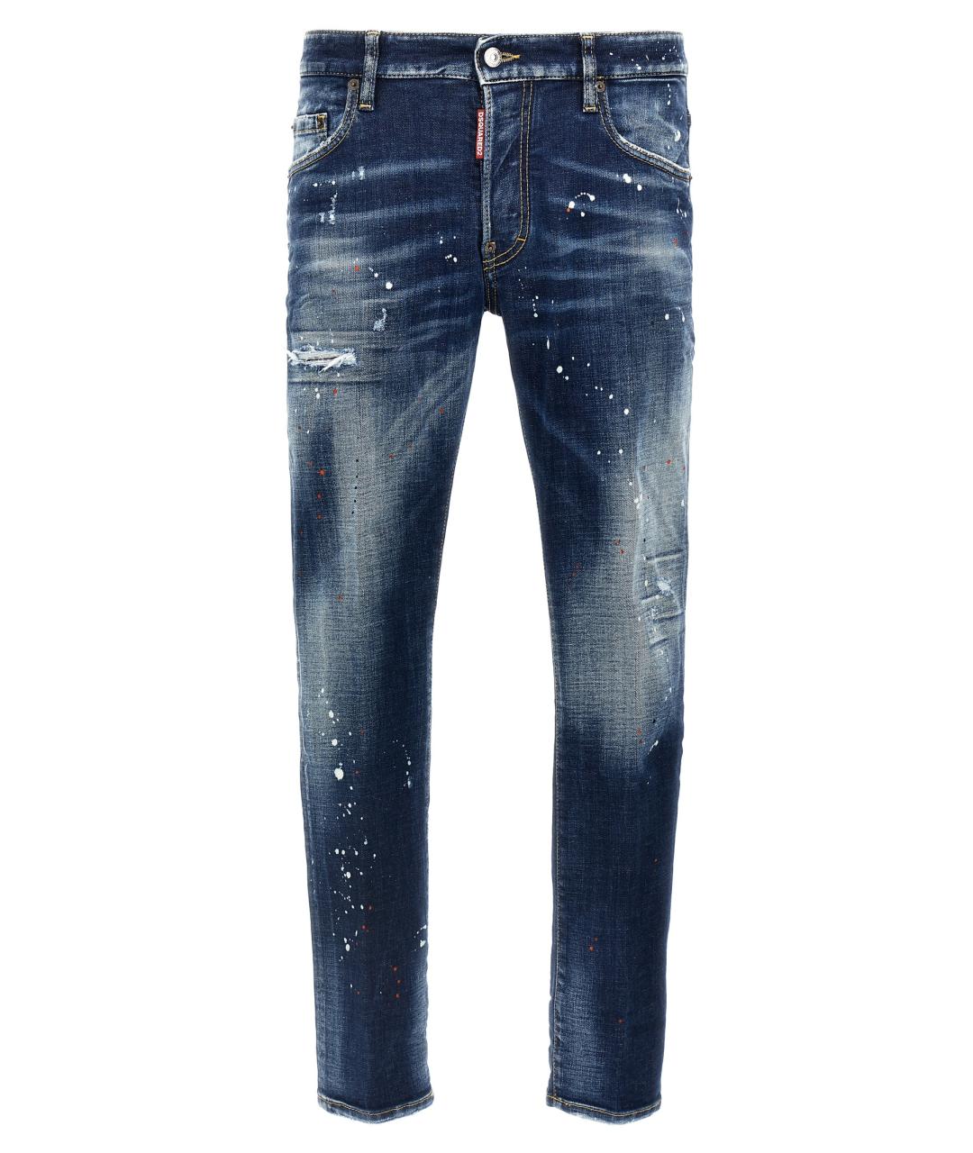 DSQUARED2 Синие хлопковые джинсы скинни, фото 1