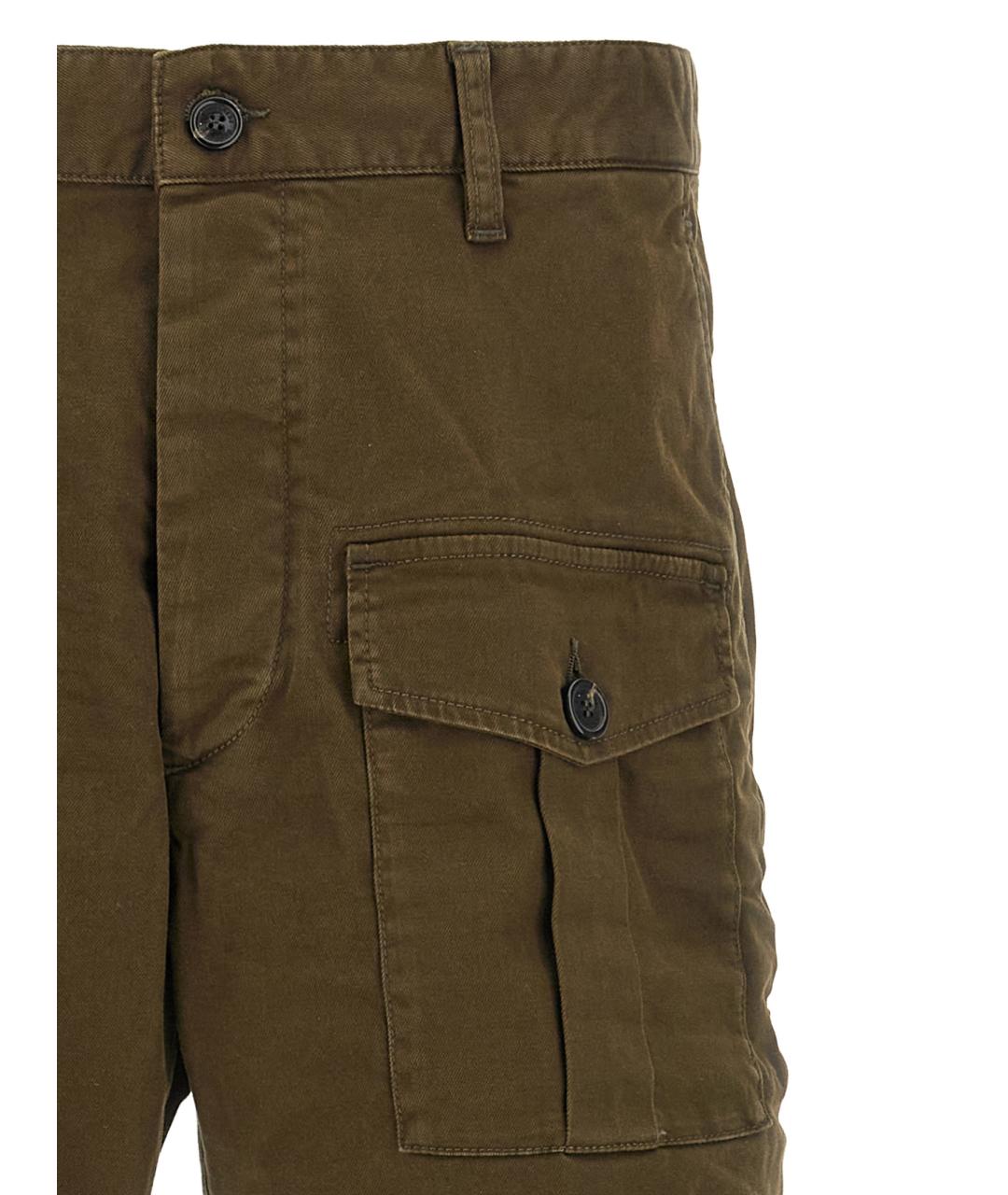 DSQUARED2 Хаки хлопковые шорты, фото 3