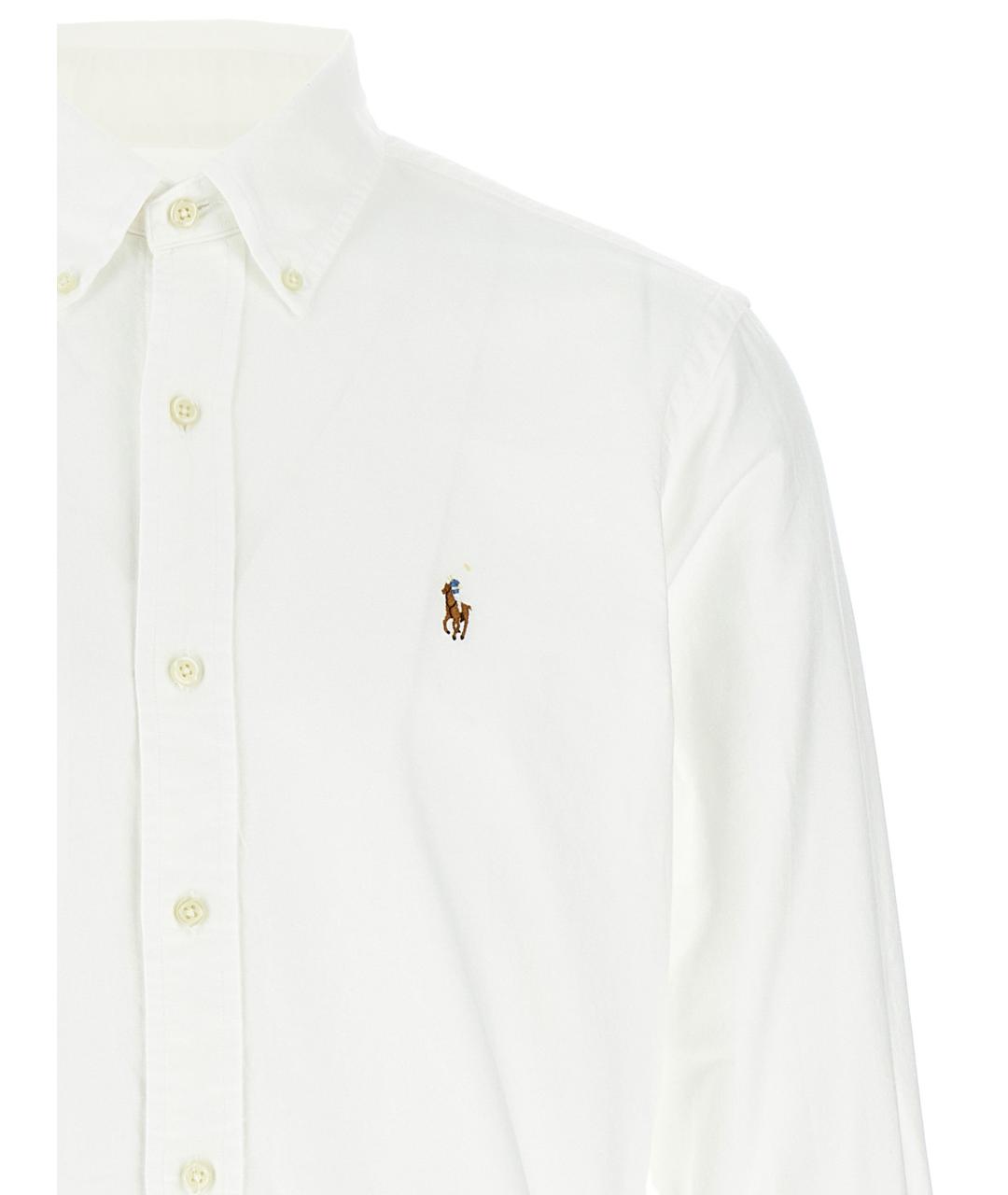 POLO RALPH LAUREN Белая хлопковая кэжуал рубашка, фото 3