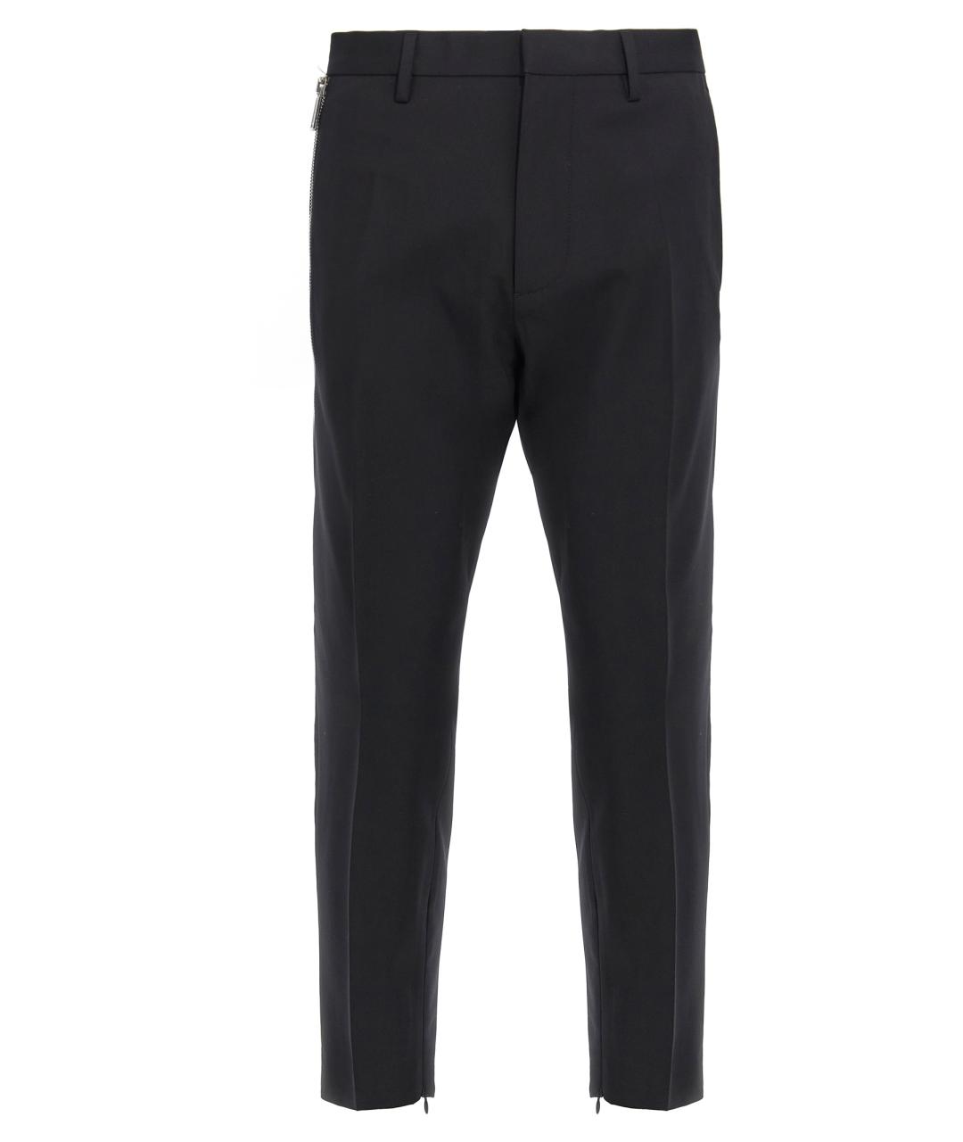 DSQUARED2 Черные шерстяные повседневные брюки, фото 1