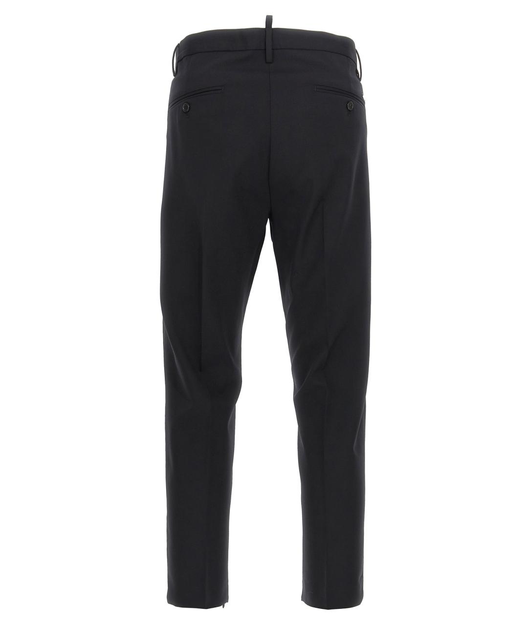 DSQUARED2 Черные шерстяные повседневные брюки, фото 2