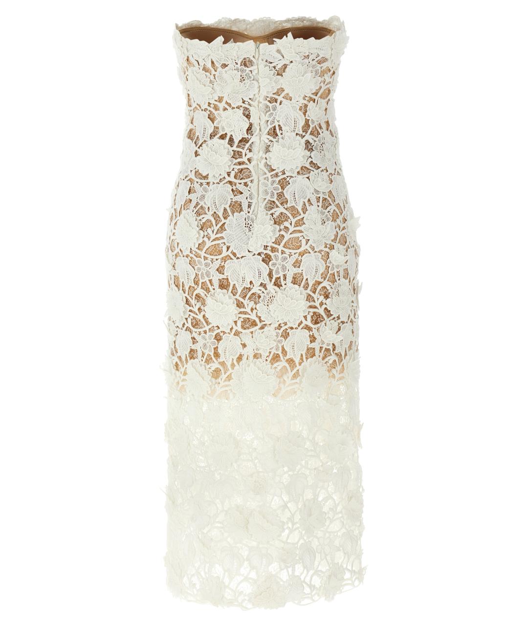 ERMANNO SCERVINO Белое хлопковое коктейльное платье, фото 2