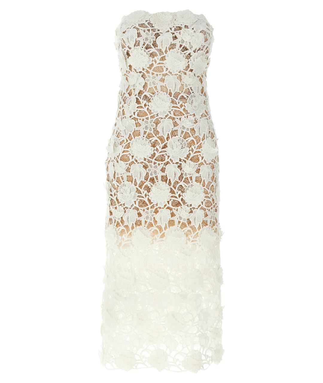 ERMANNO SCERVINO Белое хлопковое коктейльное платье, фото 1