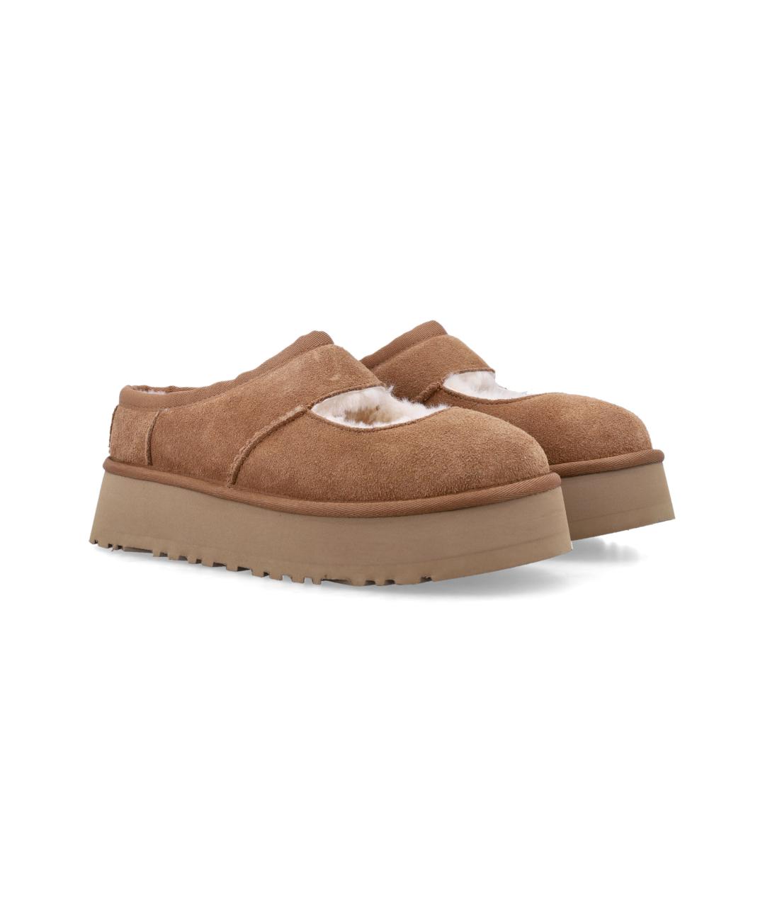 UGG AUSTRALIA Бежевые замшевые сабо, фото 2