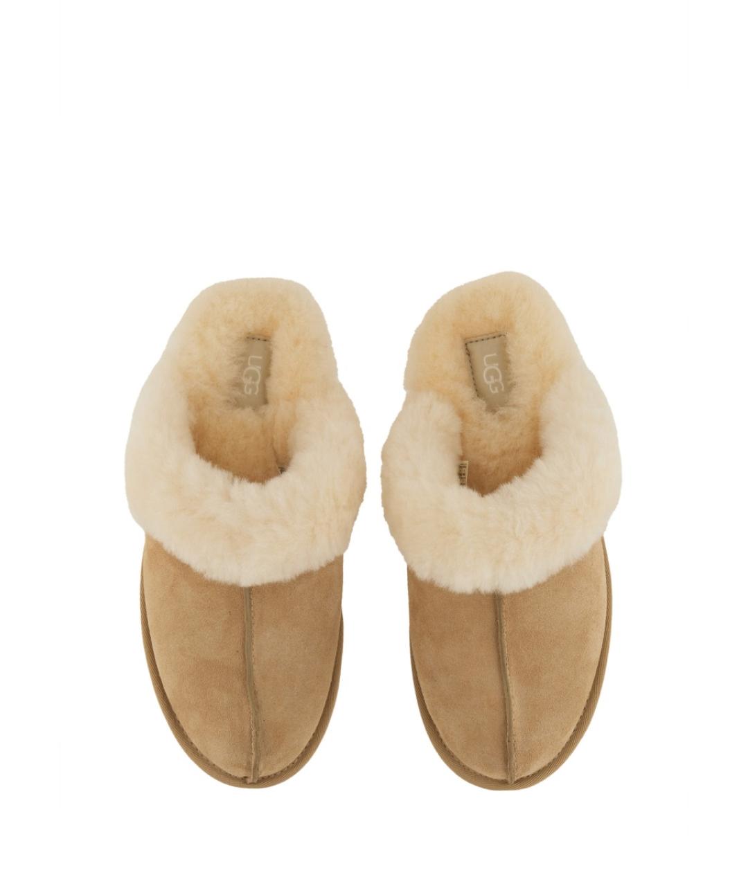 UGG AUSTRALIA Бежевые замшевые сабо, фото 5