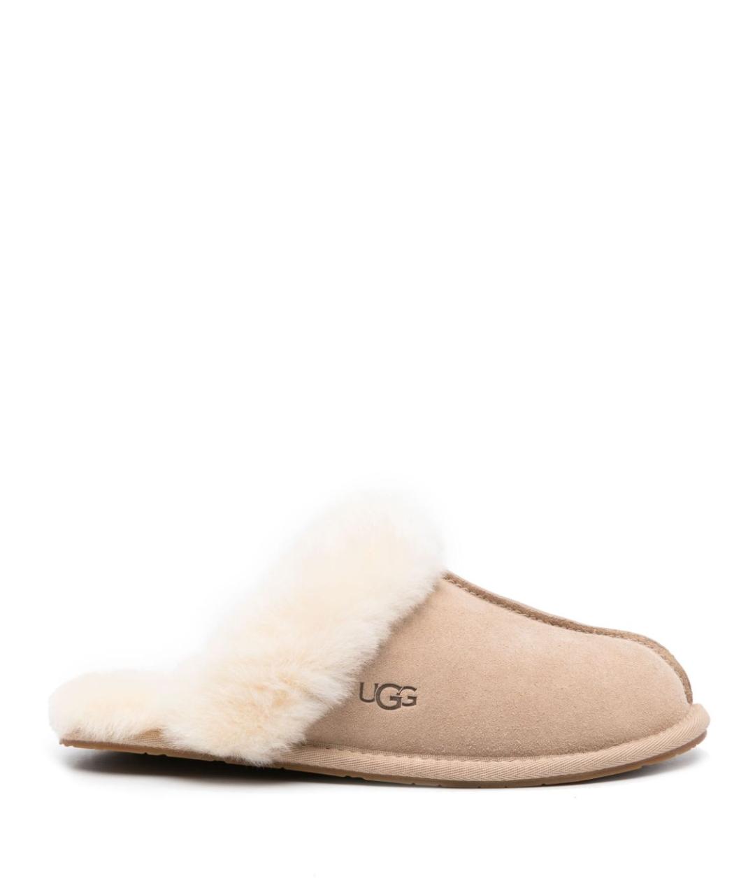 UGG AUSTRALIA Бежевые замшевые сабо, фото 1