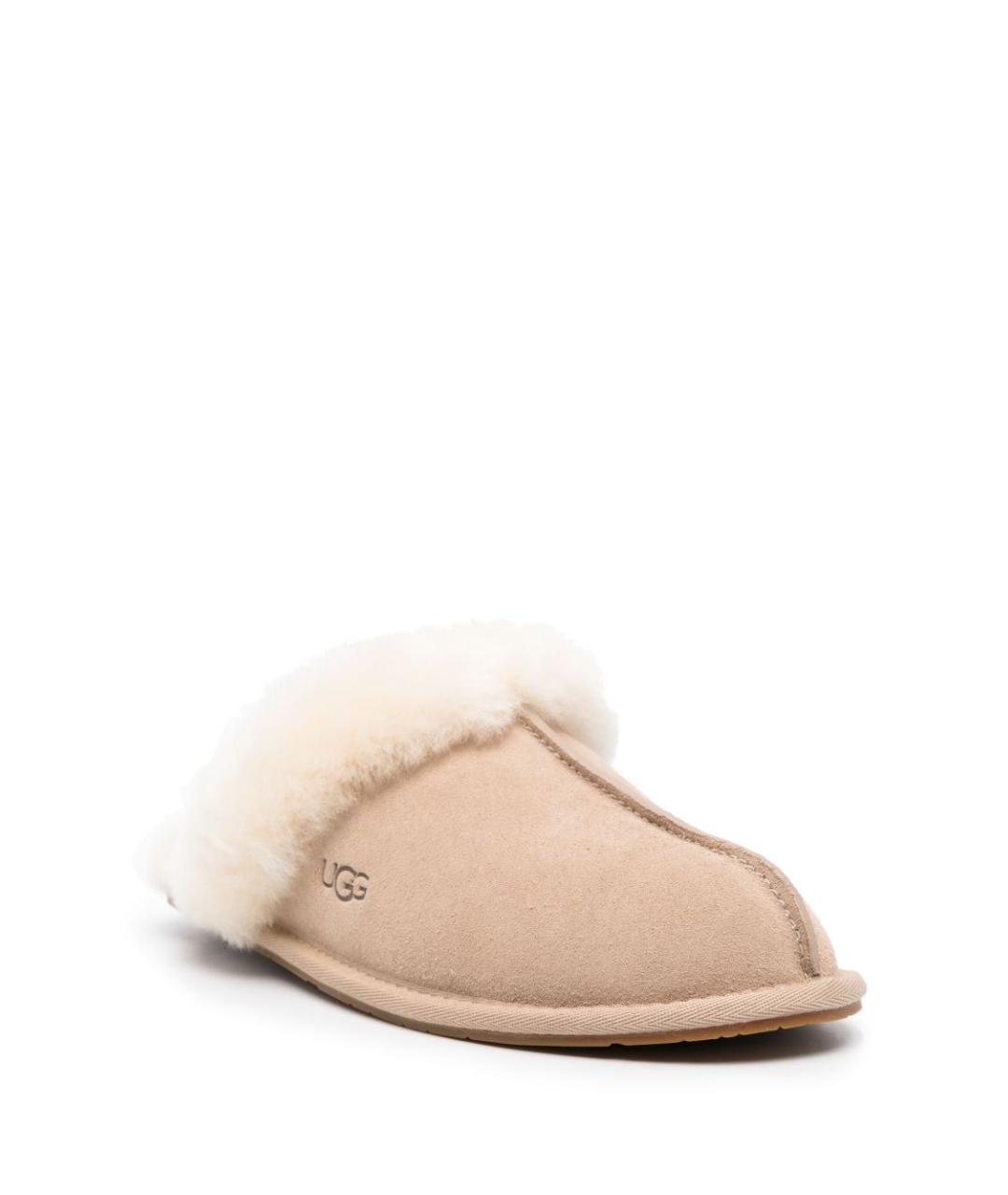 UGG AUSTRALIA Бежевые замшевые сабо, фото 3