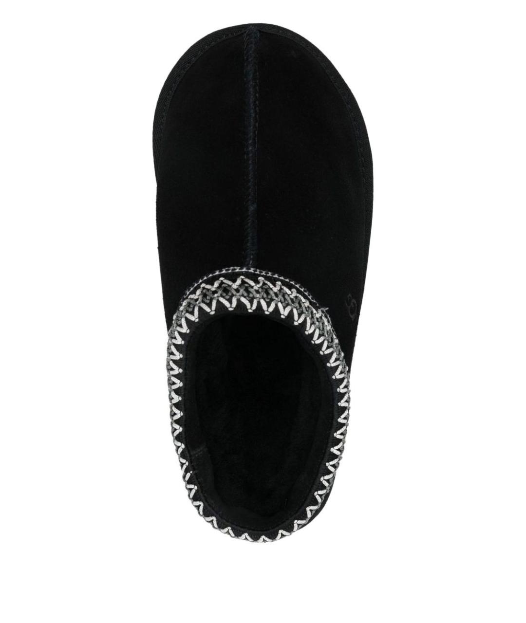 UGG AUSTRALIA Черные кожаные сабо, фото 3