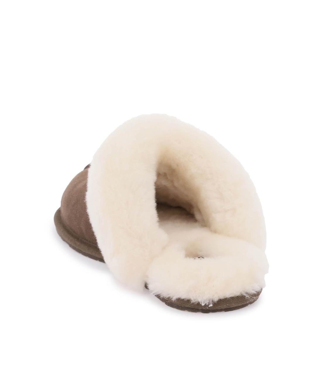 UGG AUSTRALIA Коричневые кожаные сабо, фото 4