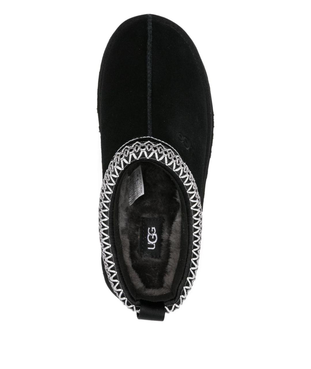 UGG AUSTRALIA Черные кожаные сабо, фото 4