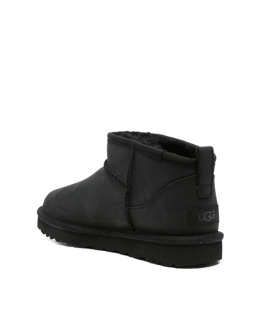 UGG AUSTRALIA Черные кожаные ботинки, фото 2