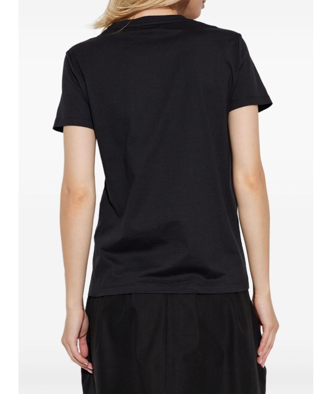 MAX MARA Черная хлопковая футболка, фото 5