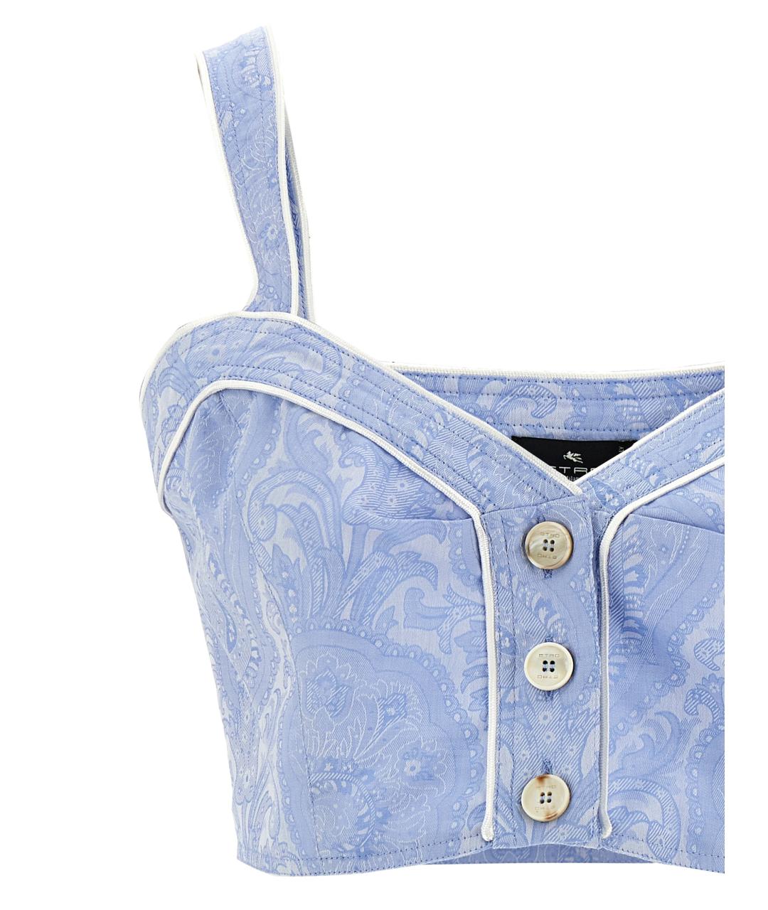 ETRO Голубой хлопковый корсет, фото 3