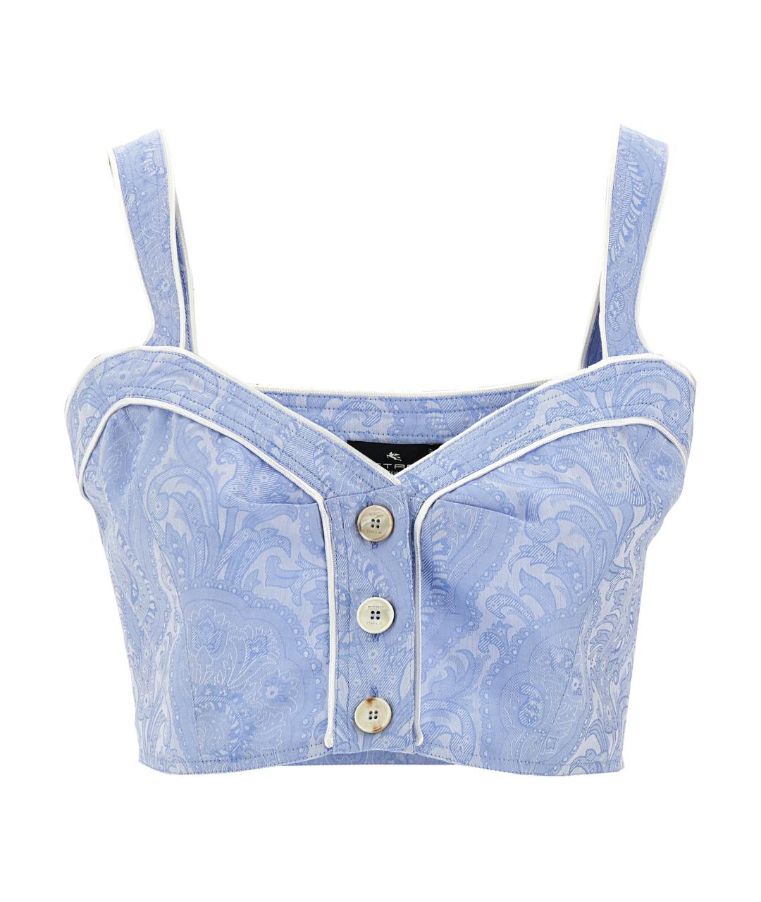 ETRO Голубой хлопковый корсет, фото 1