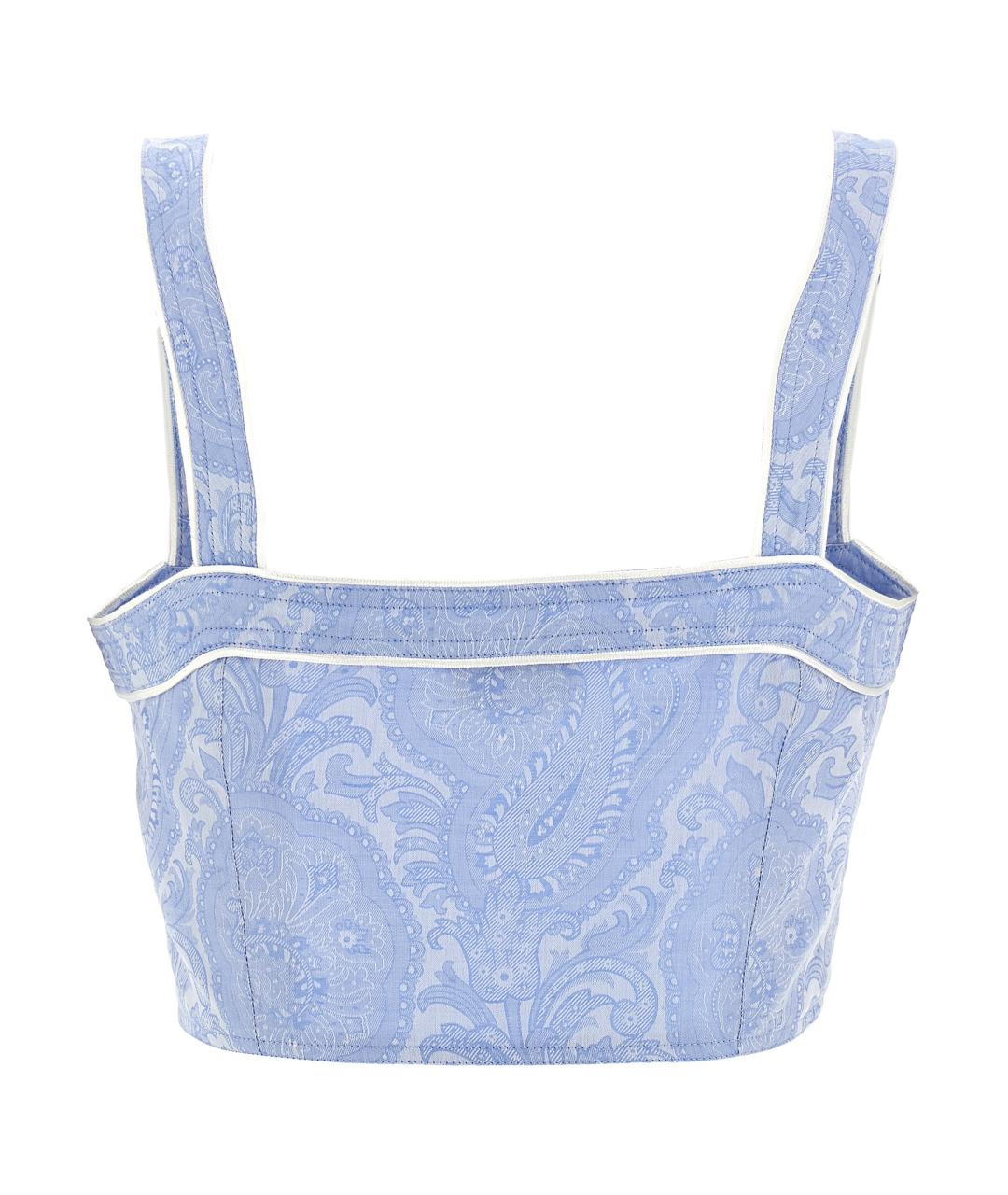 ETRO Голубой хлопковый корсет, фото 2