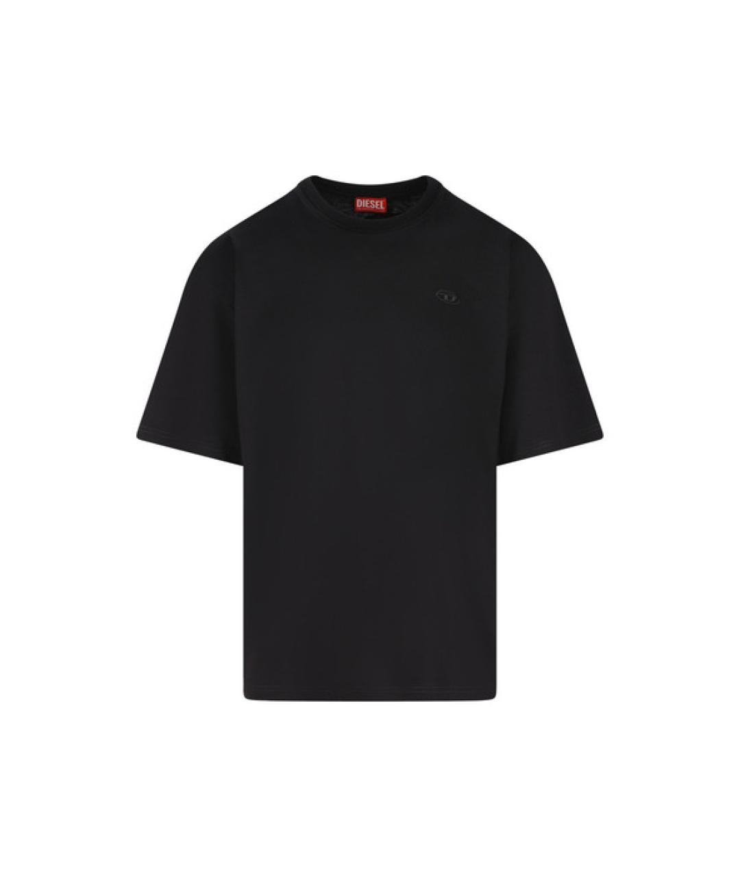 DIESEL Черная хлопковая футболка, фото 1