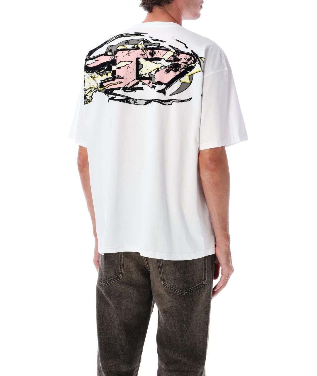 DIESEL Белая хлопковая футболка, фото 2