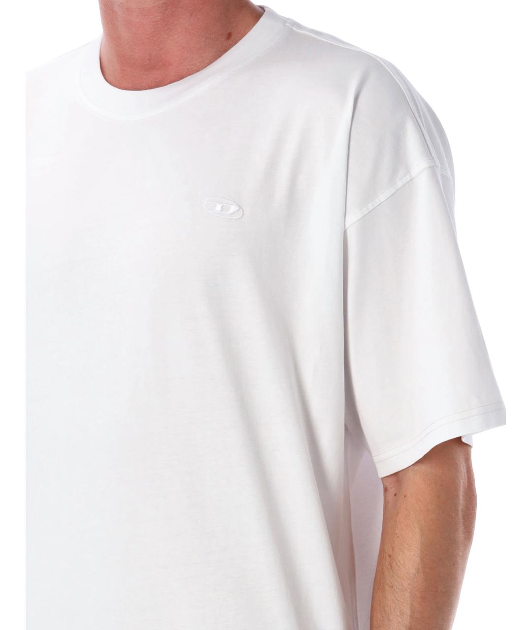 DIESEL Белая хлопковая футболка, фото 3