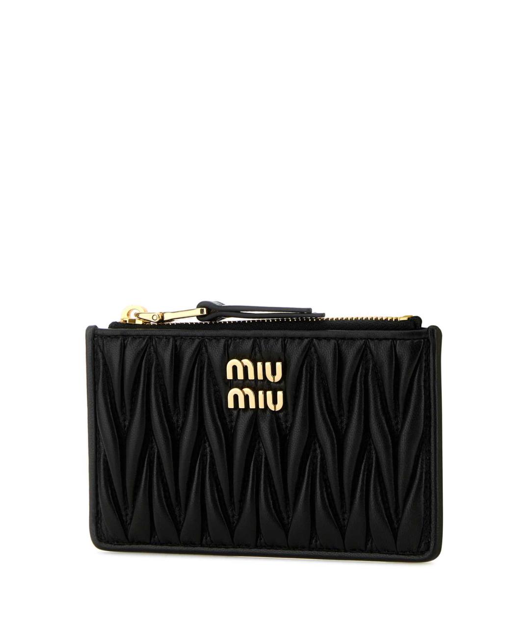 MIU MIU Черный кожаный кардхолдер, фото 2