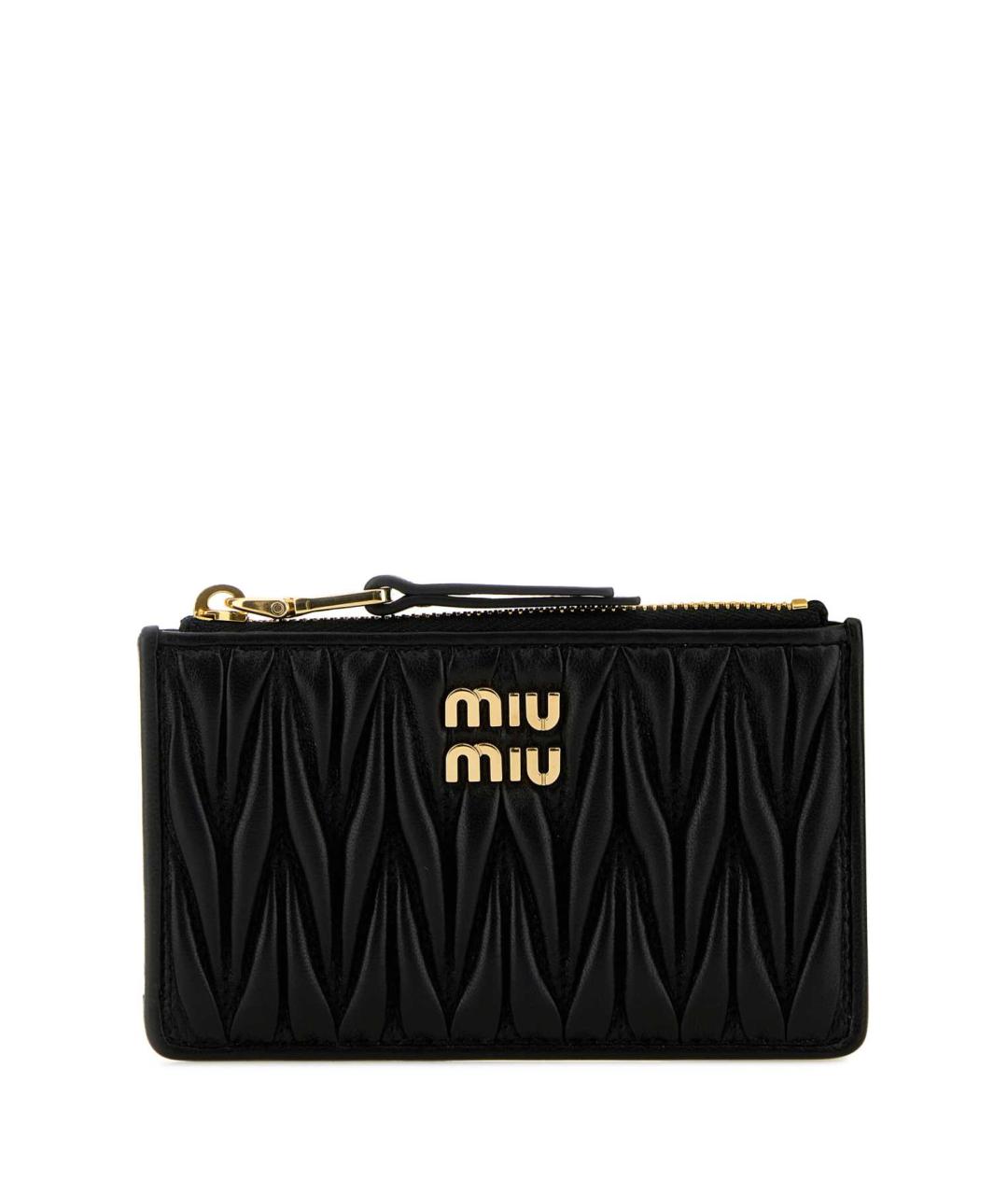 MIU MIU Черный кожаный кардхолдер, фото 1