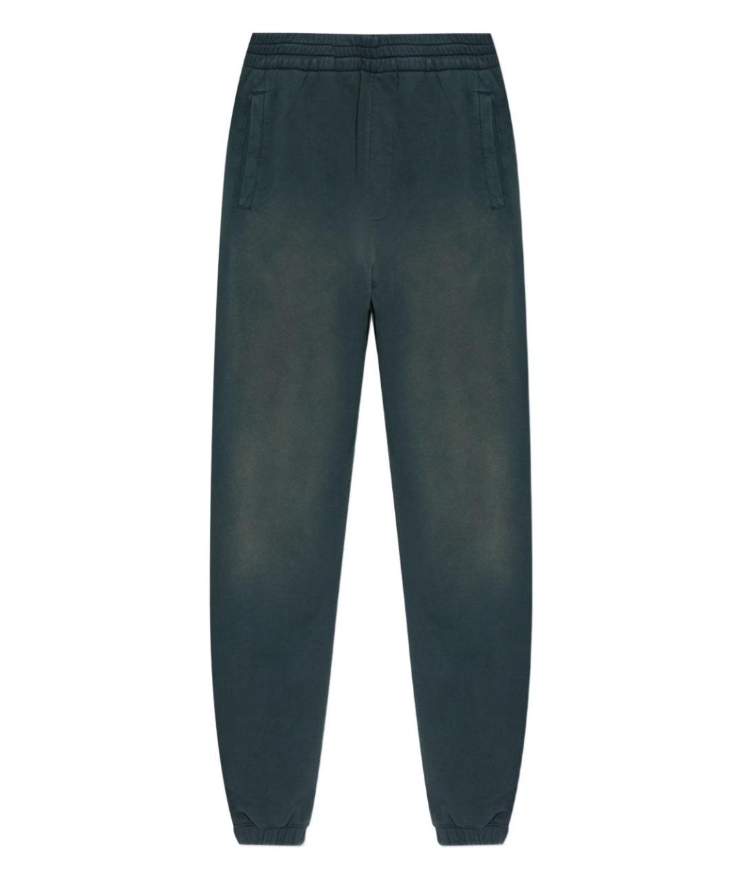 GOLDEN GOOSE DELUXE BRAND Зеленые хлопковые прямые брюки, фото 1