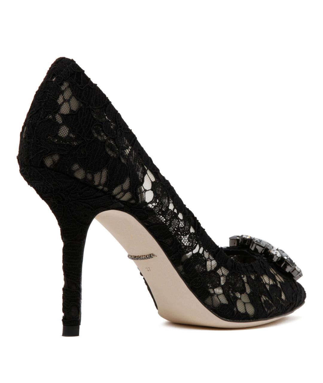 DOLCE&GABBANA Черные текстильные туфли, фото 3