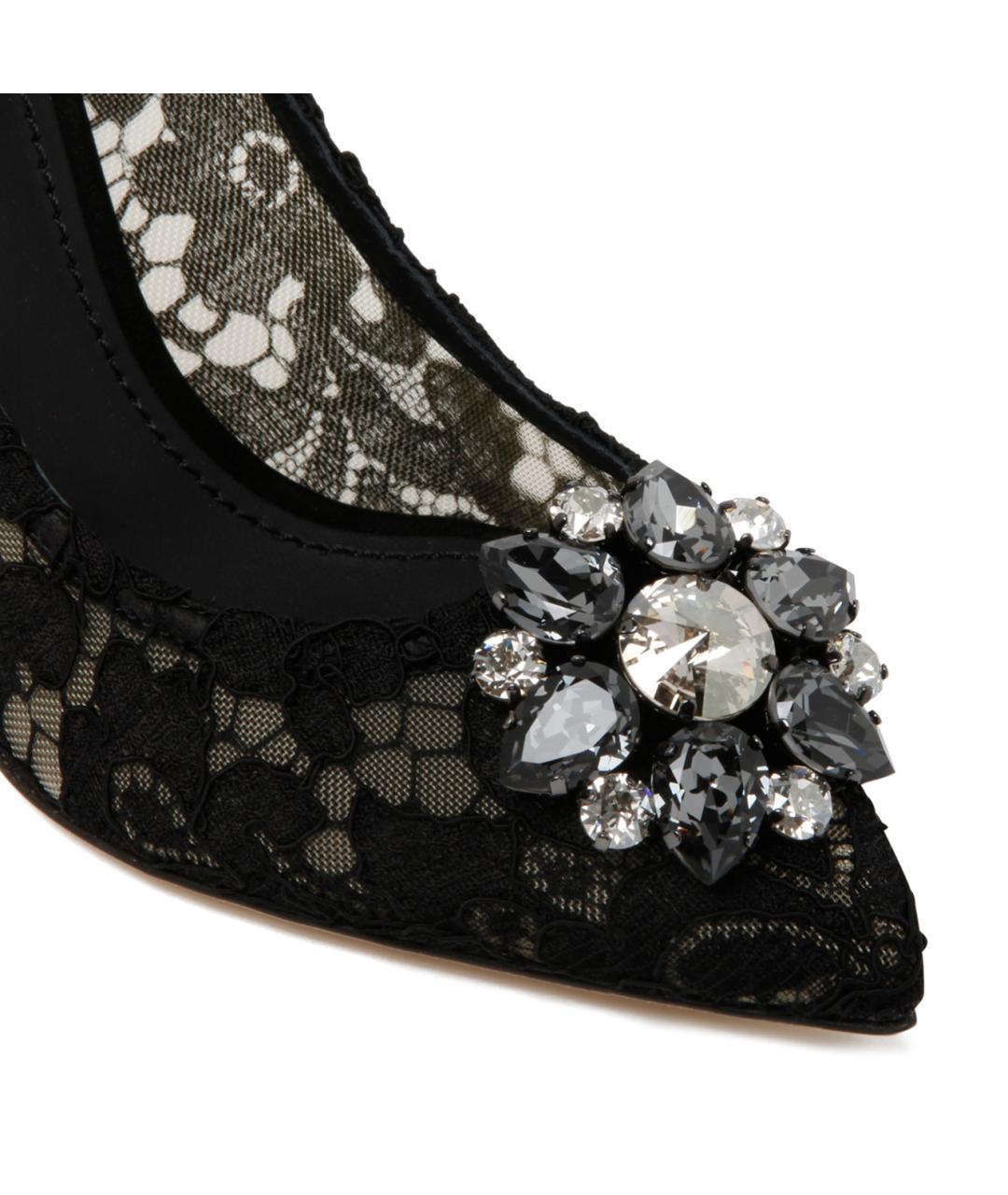 DOLCE&GABBANA Черные текстильные туфли, фото 4