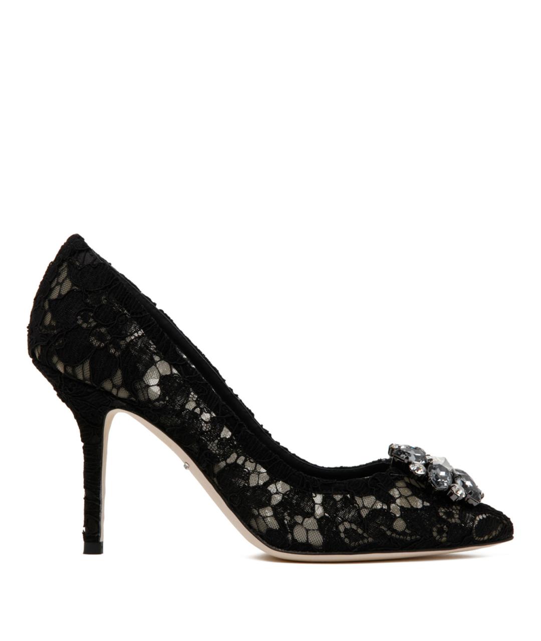DOLCE&GABBANA Черные текстильные туфли, фото 1
