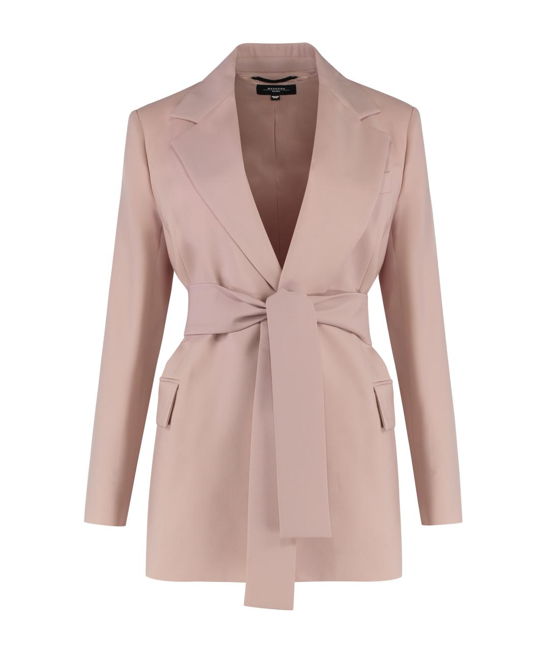 WEEKEND MAX MARA Розовый шерстяной жакет/пиджак, фото 1