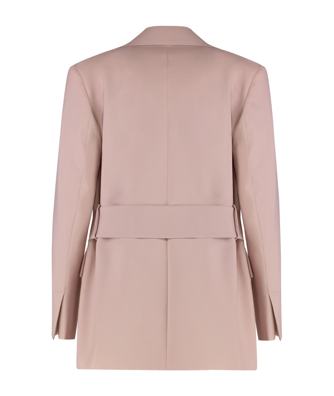 WEEKEND MAX MARA Розовый шерстяной жакет/пиджак, фото 2