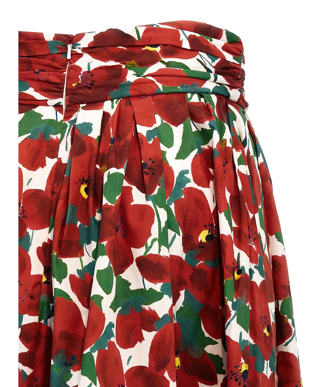 CAROLINA HERRERA Мульти хлопковая юбка миди, фото 4