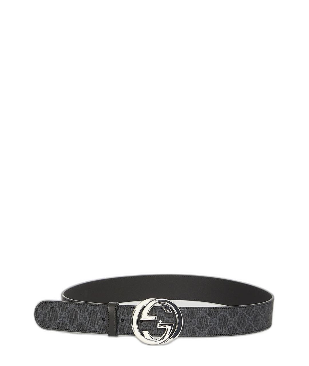 GUCCI Черный ремень, фото 1