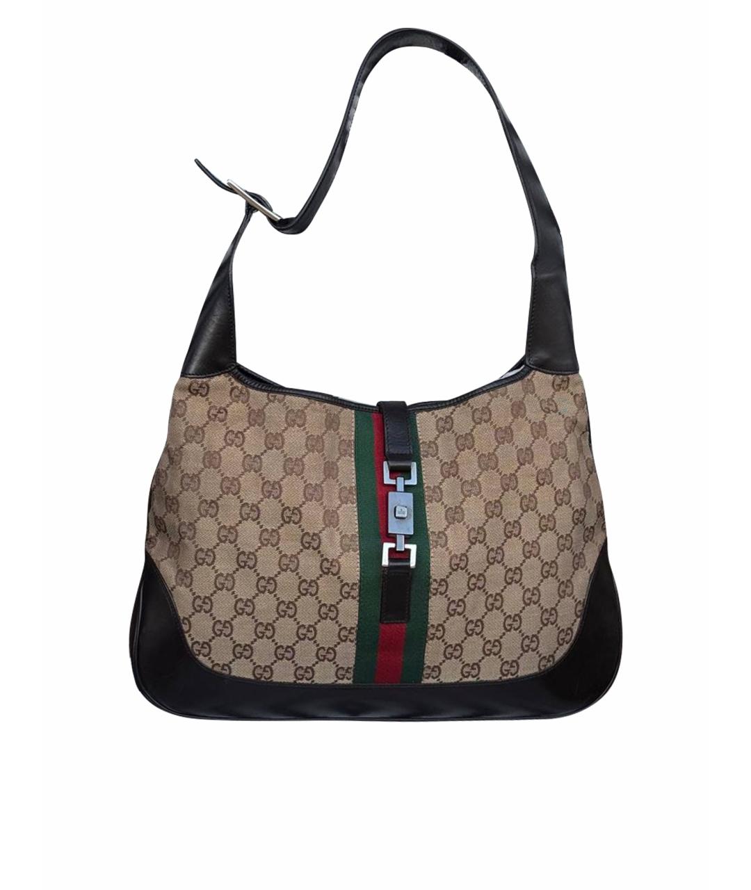 GUCCI Черная кожаная сумка с короткими ручками, фото 1