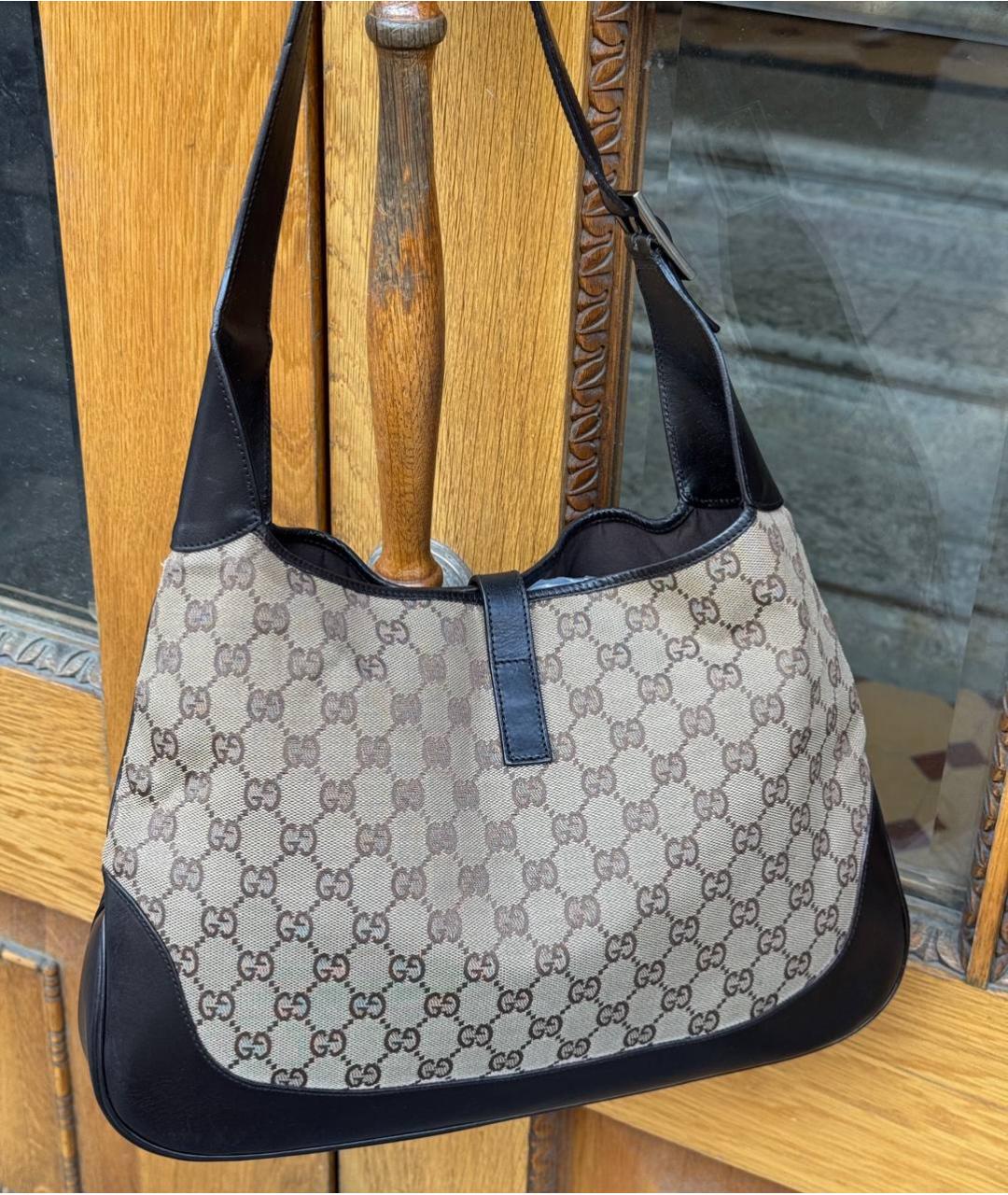 GUCCI Черная кожаная сумка с короткими ручками, фото 3