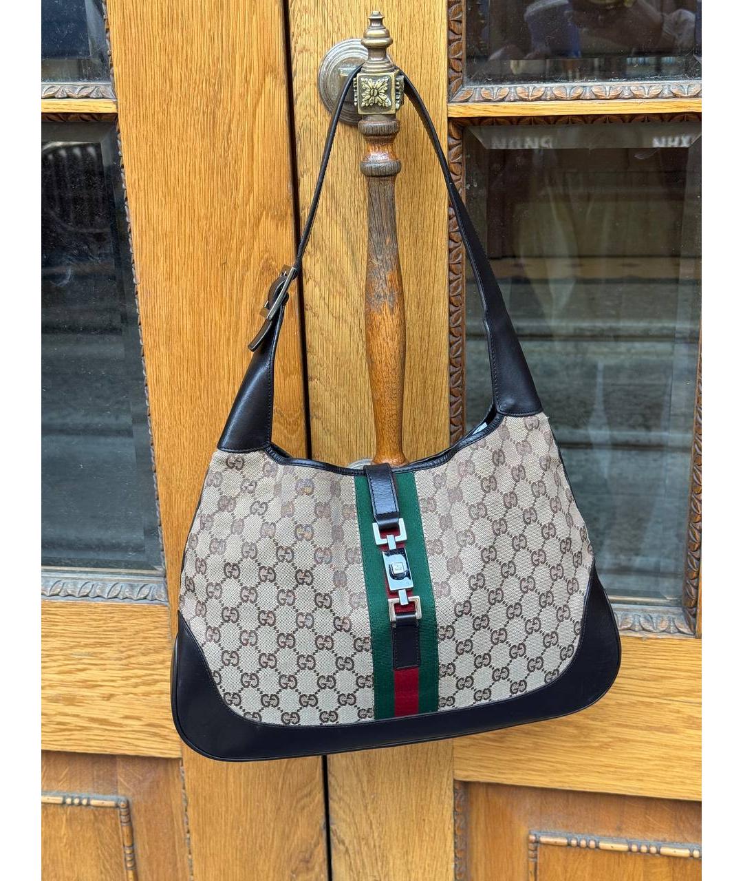 GUCCI Черная кожаная сумка с короткими ручками, фото 8
