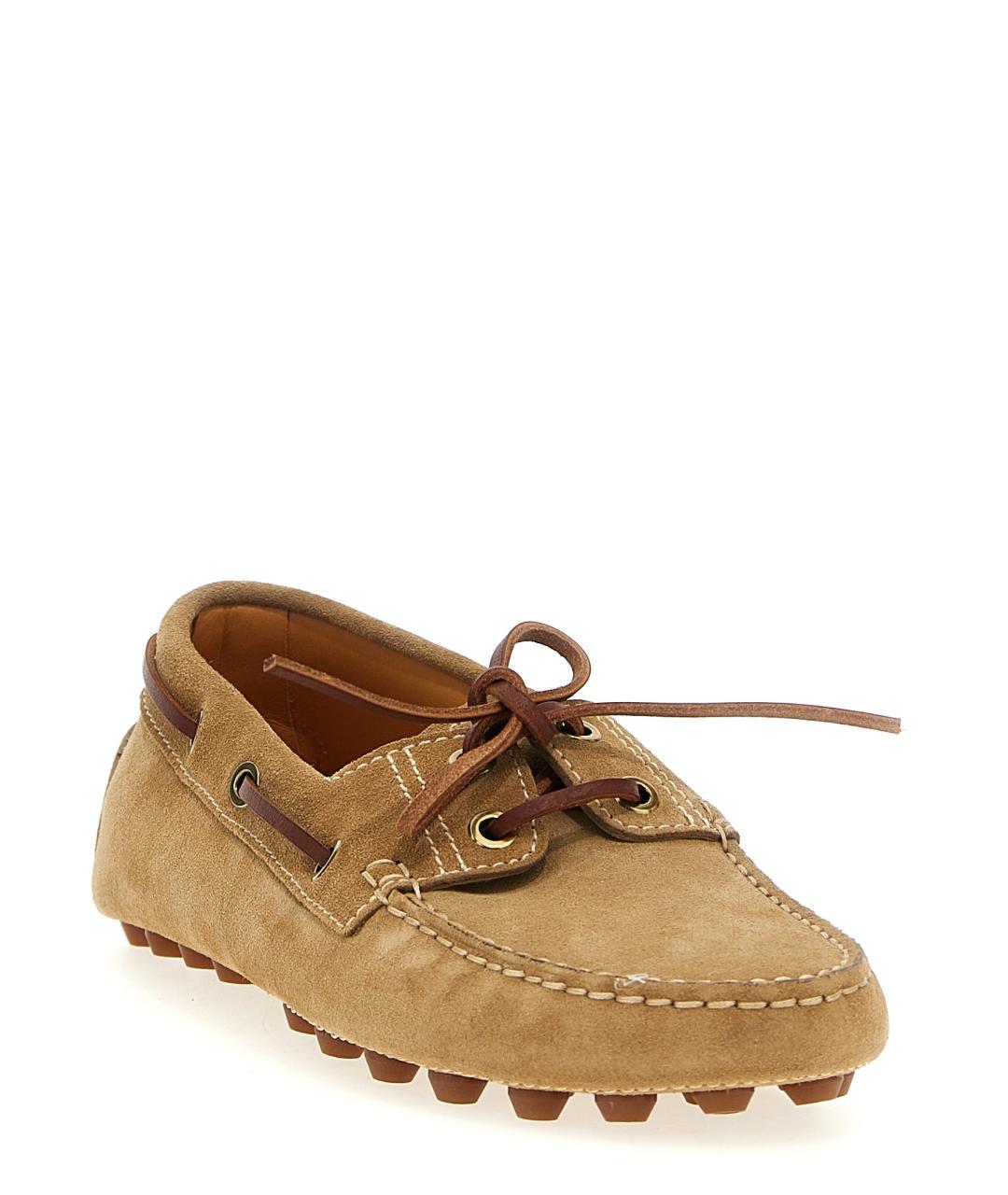 TOD'S Бежевые кожаные мокасины, фото 2